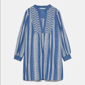Zara Embroidered Mini Dress
